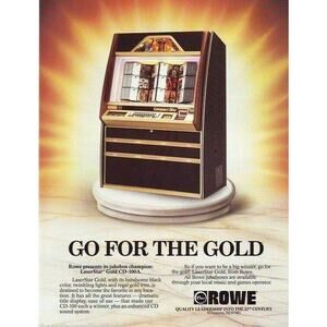 Laserstar GOLD Jukebox FLYER Original NOS Phonograph Music Art Sheet CD-100A